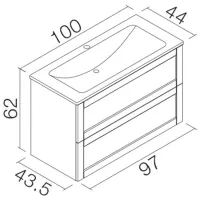 Seturi mobilă de baie Orka New Su 80 MDF/ Oak photo 3