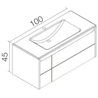 Seturi mobilă de baie Orka New Likya 100 MDF/ Antracit photo 4