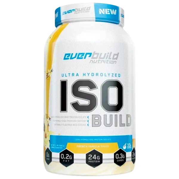 Протеин EverBuild Ultra Hydrolyzed ISO Build 908 г (852822007060) порошок/ Ваниль photo 1 Протеин EverBuild Ultra Hydrolyzed ISO Build 908 г (852822007060) порошок/ Ваниль photo 1