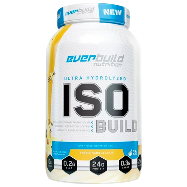 Протеин EverBuild Ultra Hydrolyzed ISO Build 908 г (852822007060) порошок/ Ваниль photo 1 Протеин EverBuild Ultra Hydrolyzed ISO Build 908 г (852822007060) порошок/ Ваниль photo 1