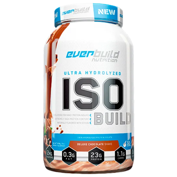 Proteină EverBuild Ultra Hydrolyzed ISO Build 908 g (852822007084) praf/ Ciocolată photo 1 Proteină EverBuild Ultra Hydrolyzed ISO Build 908 g (852822007084) praf/ Ciocolată photo 1