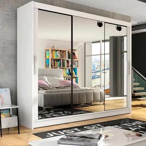 Dulap Space Meble Aston III 250 x 58 x 215 / PAL / White photo 3 Dulap Space Meble Aston III 250 x 58 x 215 / PAL / White photo 3