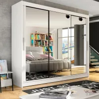 Шкаф Space Meble Aston III 250 x 58см x 215 / ЛДСП / White photo 3