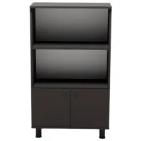 Шкаф с полками Smartex Mini 115.5 x 70 x 35см/ ДСП/ Черный