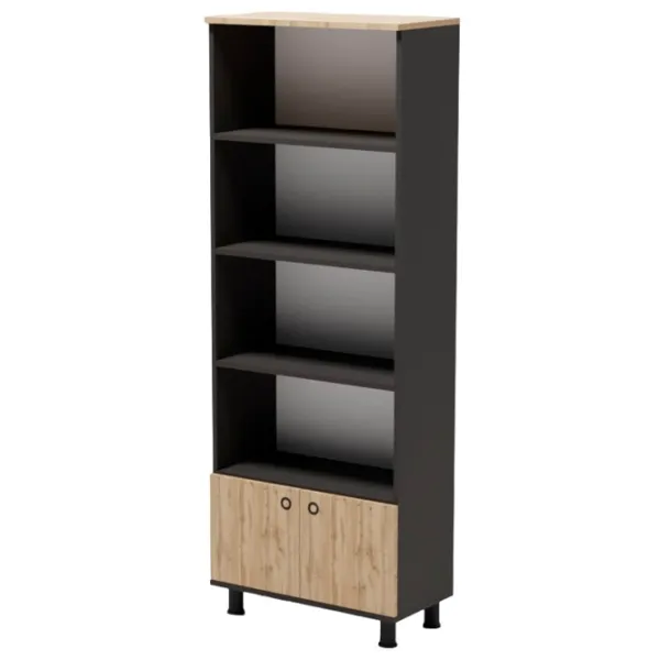 Шкаф с полками Smartex Maxi 187 x 70 x 35см/ ДСП/ Темный дуб photo 1