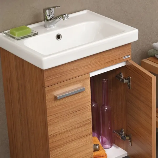 Seturi mobilă de baie Orka Enez 55 MDF/ Brown photo 2