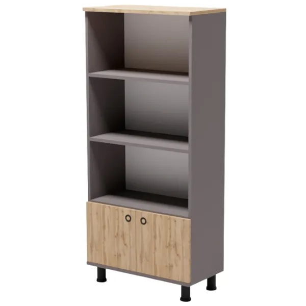 Шкаф с полками Smartex Mediu 151.4 x 70 x 35см/ ДСП/ Темный дуб photo 1