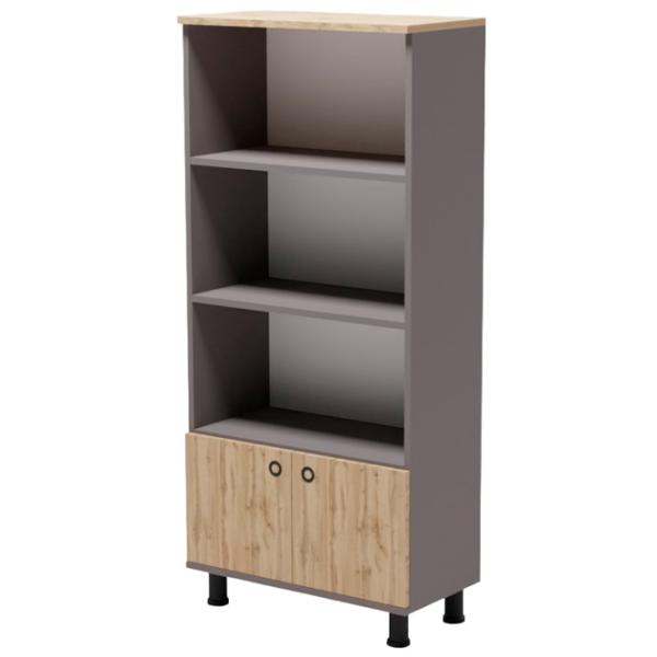 Шкаф с полками Smartex Mediu 151.4 x 70 x 35см/ ДСП/ Темный дуб photo 1