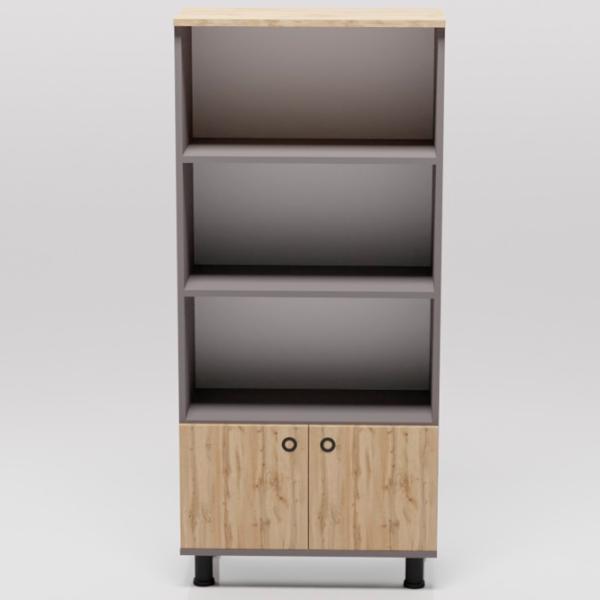 Шкаф с полками Smartex Mediu 151.4 x 70 x 35см/ ДСП/ Темный дуб photo 2