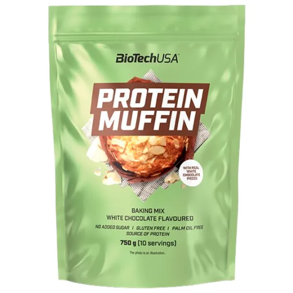 Proteină BioTechUSA Protein Muffin 750 g (5999076240791) praf/ Ciocolată albă photo 2 Proteină BioTechUSA Protein Muffin 750 g (5999076240791) praf/ Ciocolată albă photo 2