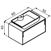 Seturi mobilă de baie Orka Craft Kompact 80 MDF/ Antracit photo 4