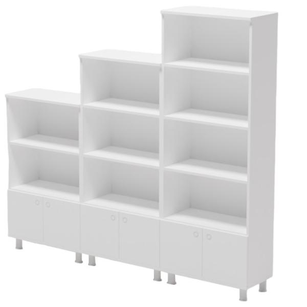 Шкаф с полками Smartex Set 187.3 x 210 x 35см/ ДСП/ White photo 1