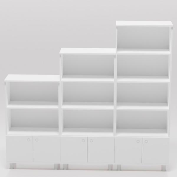 Шкаф с полками Smartex Set 187.3 x 210 x 35см/ ДСП/ White photo 2