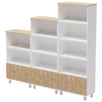 Шкаф с полками Smartex Set 187.3 x 210 x 35см/ ДСП/ Темный дуб