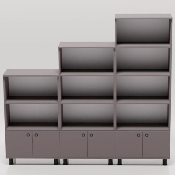 Шкаф с полками Smartex Set 187.3 x 210 x 35см/ ДСП/ Grafit photo 2