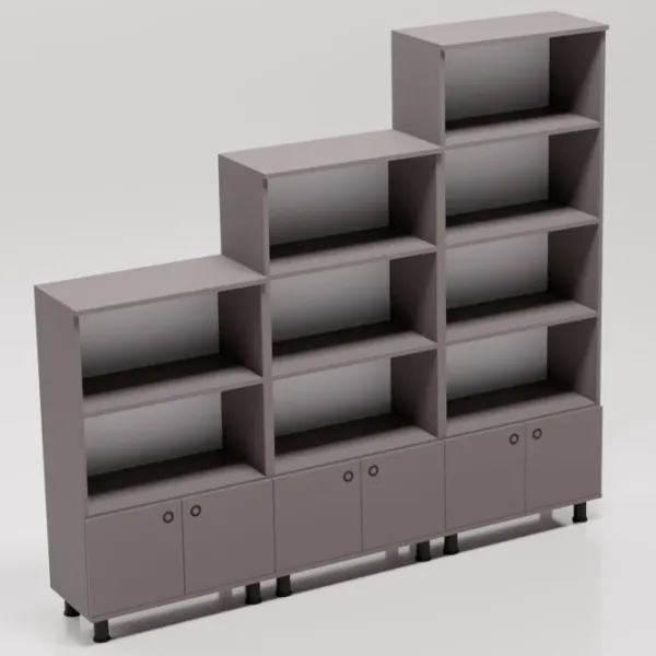 Шкаф с полками Smartex Set 187.3 x 210 x 35см/ ДСП/ Grafit photo 3