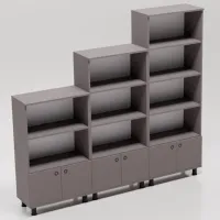 Dulap cu polițe Smartex Set 187.3 x 210 x 35/ PAL/ Grafit photo 3