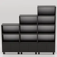 Dulap cu polițe Smartex Set 187.3 x 210 x 35/ PAL/ Black photo 2