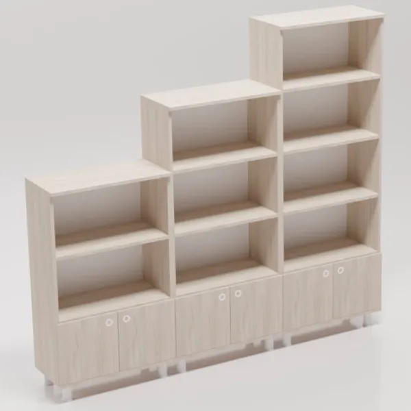 Шкаф с полками Smartex Set 187.3 x 210 x 35см/ ДСП/ Дуб светлый photo 3