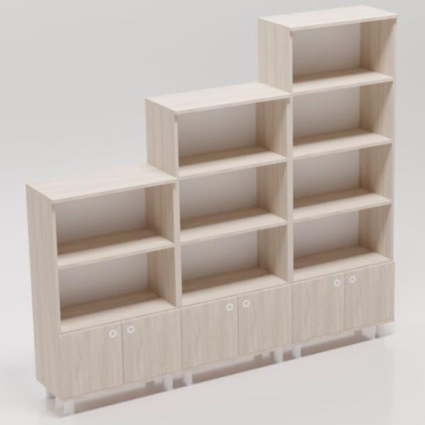 Шкаф с полками Smartex Set 187.3 x 210 x 35см/ ДСП/ Дуб светлый photo 3