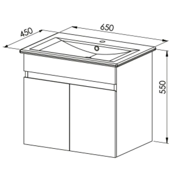 Seturi mobilă de baie Orka Venna 65 MDF/ White photo 3