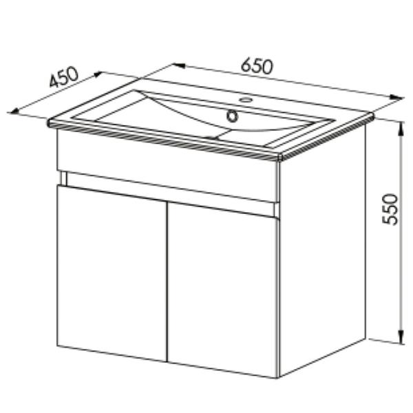 Seturi mobilă de baie Orka Venna 65 MDF/ White photo 3