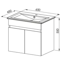 Seturi mobilă de baie Orka Venna 80 MDF/ White photo 3