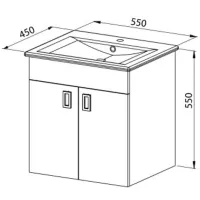 Seturi mobilă de baie Martat Vega 55 MDF/ White photo 2