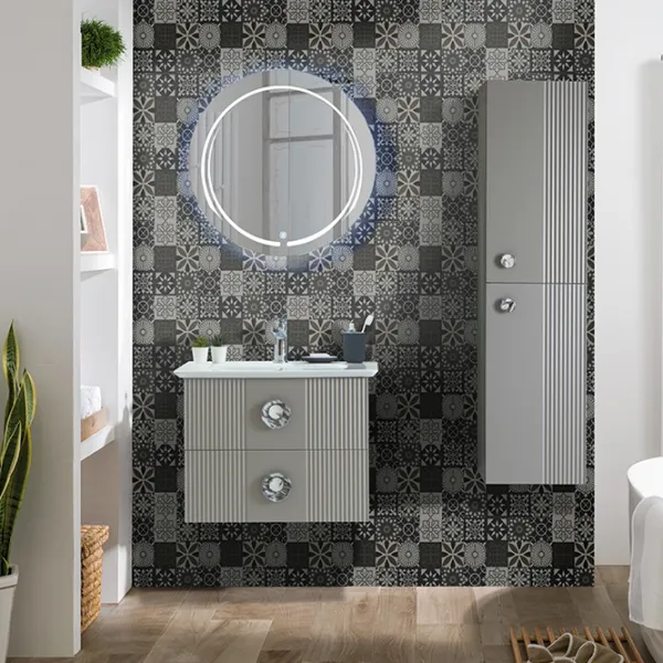 Seturi mobilă de baie Martat Vanity 70 MDF/ Gray photo 2