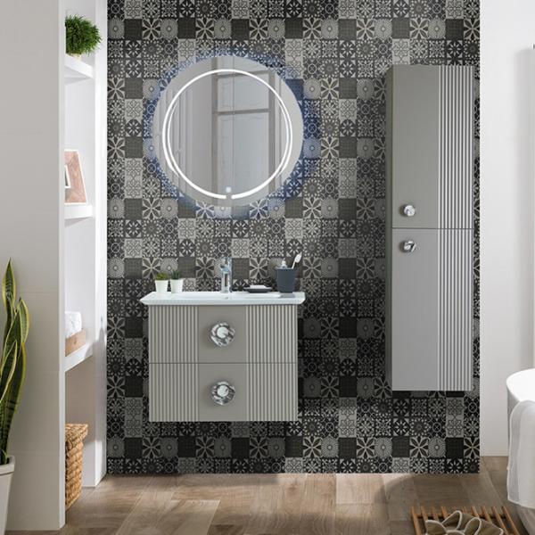 Seturi mobilă de baie Martat Vanity 70 MDF/ Gray photo 2