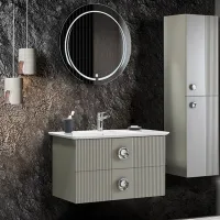 Наборы мебели для ванной комнаты Martat Vanity 90 МДФ/ Серый photo 2