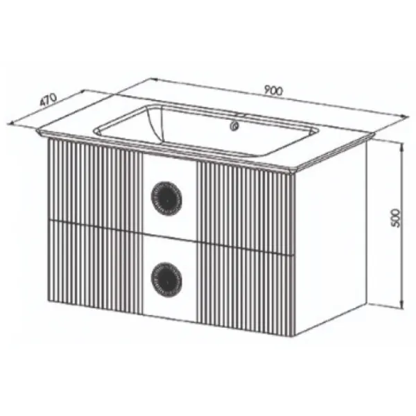 Наборы мебели для ванной комнаты Martat Vanity 90 МДФ/ Серый photo 3
