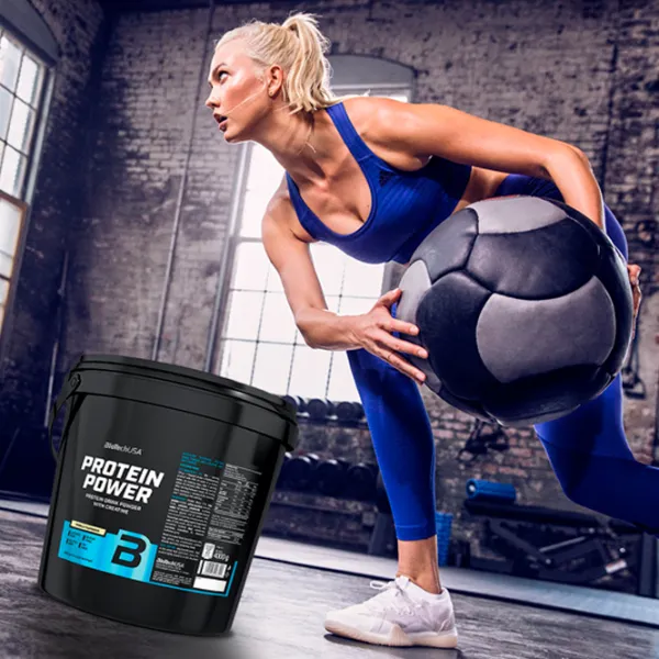 Proteină BioTechUSA Protein Power 4000 g (5999076223695) praf/ Vanilie photo 3