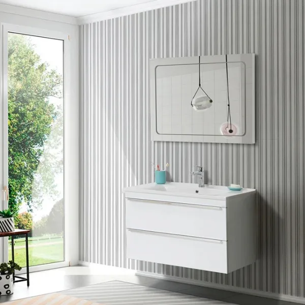 Seturi mobilă de baie Martat Vesta 100 MDF/ White photo 2