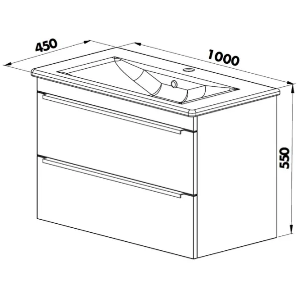 Seturi mobilă de baie Martat Vesta 100 MDF/ White photo 3