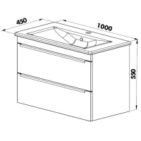 Seturi mobilă de baie Martat Vesta 100 MDF/ White photo 3