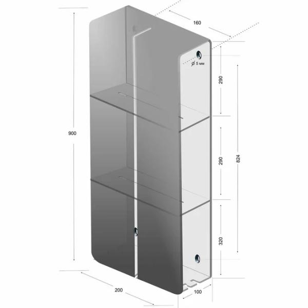 Raft pentru baie Daske Shelf-Organizer Sensey Aluminiu/ Black Mono photo 10 Raft pentru baie Daske Shelf-Organizer Sensey Aluminiu/ Black Mono photo 10