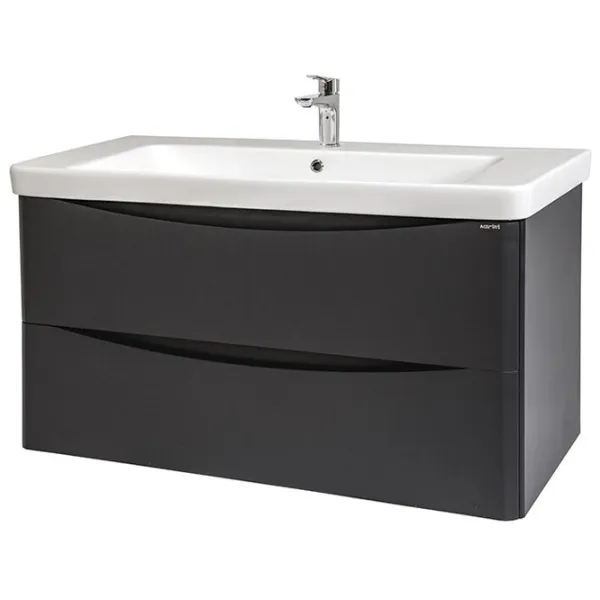 Наборы мебели для ванной комнаты Martat Zen 105 МДФ/ Antracit photo 1