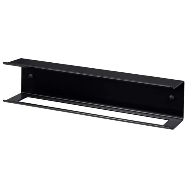 Raft pentru baie Daske Towel Rack with Shelf Pody Adhesive Aluminiu/ Black Mono photo 1