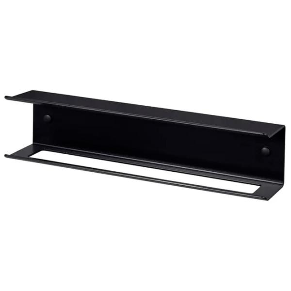 Raft pentru baie Daske Towel Rack with Shelf Pody Adhesive Aluminiu/ Black Mono photo 1