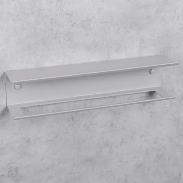Полка для ванной Daske Towel Rack with Shelf Pody Adhesive Алюминий/ Grey Mono photo 4 Полка для ванной Daske Towel Rack with Shelf Pody Adhesive Алюминий/ Grey Mono photo 4