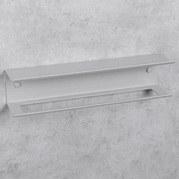 Полка для ванной Daske Towel Rack with Shelf Pody Adhesive Алюминий/ Grey Mono photo 4 Полка для ванной Daske Towel Rack with Shelf Pody Adhesive Алюминий/ Grey Mono photo 4