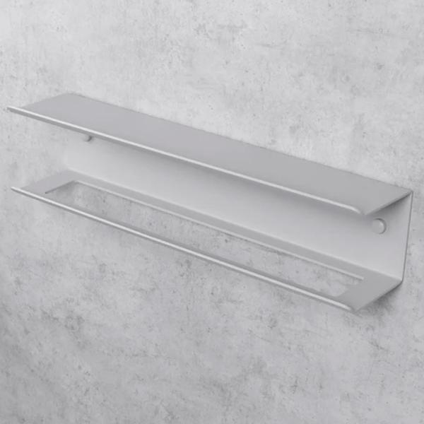 Полка для ванной Daske Towel Rack with Shelf Pody Adhesive Алюминий/ Grey Mono photo 6 Полка для ванной Daske Towel Rack with Shelf Pody Adhesive Алюминий/ Grey Mono photo 6