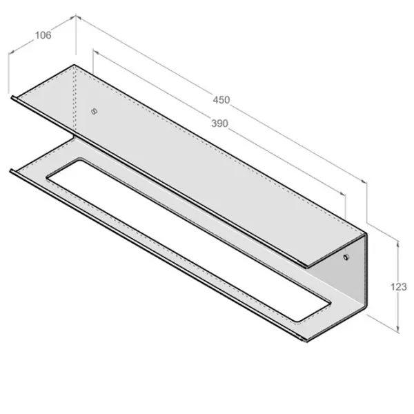 Полка для ванной Daske Towel Rack with Shelf Pody Adhesive Алюминий/ Grey Mono photo 8 Полка для ванной Daske Towel Rack with Shelf Pody Adhesive Алюминий/ Grey Mono photo 8
