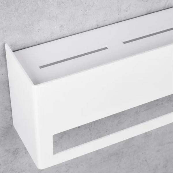 Полка для ванной Daske Towel Rack with Shelf Keyka Adhesive Алюминий/ White Mono photo 5 Полка для ванной Daske Towel Rack with Shelf Keyka Adhesive Алюминий/ White Mono photo 5