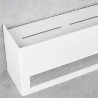 Raft pentru baie Daske Towel Rack with Shelf Keyka Adhesive Aluminiu/ White Mono photo 5