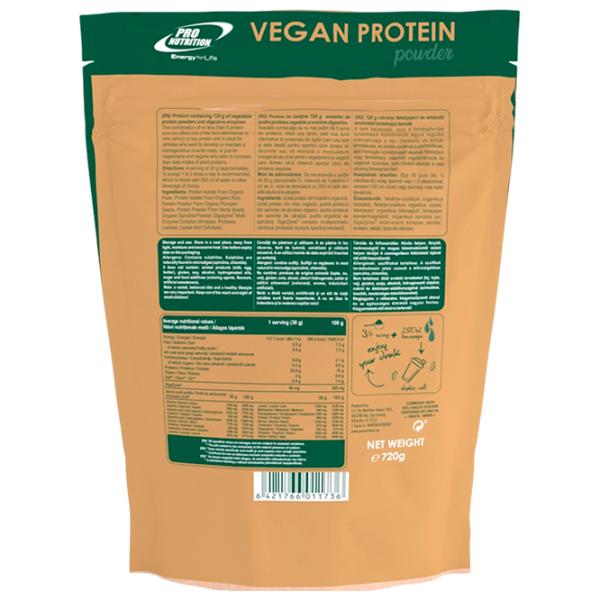 Proteină Pro Nutrition Vegan Protein Powder 720 g (pn0178) praf/ Natural photo 2 Proteină Pro Nutrition Vegan Protein Powder 720 g (pn0178) praf/ Natural photo 2