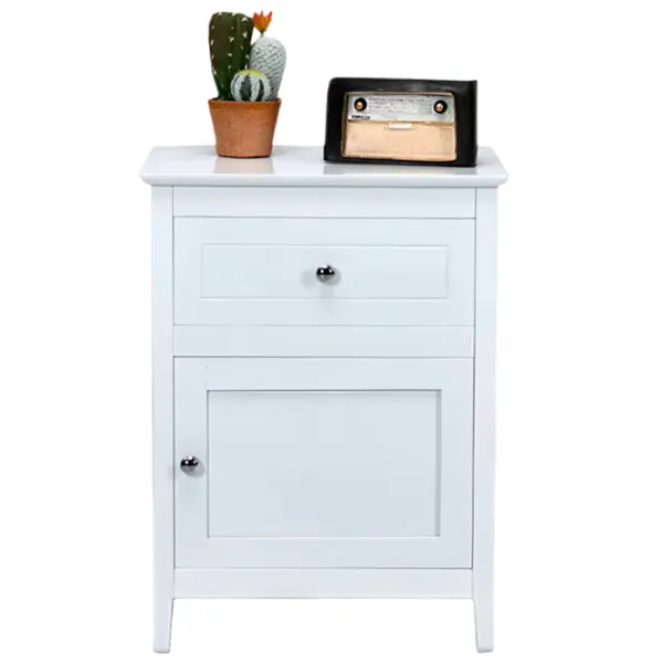Noptiere Costway HW66943WH-2 63.5 x 48 x 38/ MDF/ White photo 1