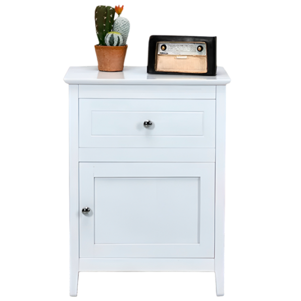 Noptiere Costway HW66943WH-2 63.5 x 48 x 38/ MDF/ White photo 1