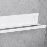 Raft pentru baie Daske Towel Rack with Shelf Mirage Adhesive Right Aluminiu/ White photo 3